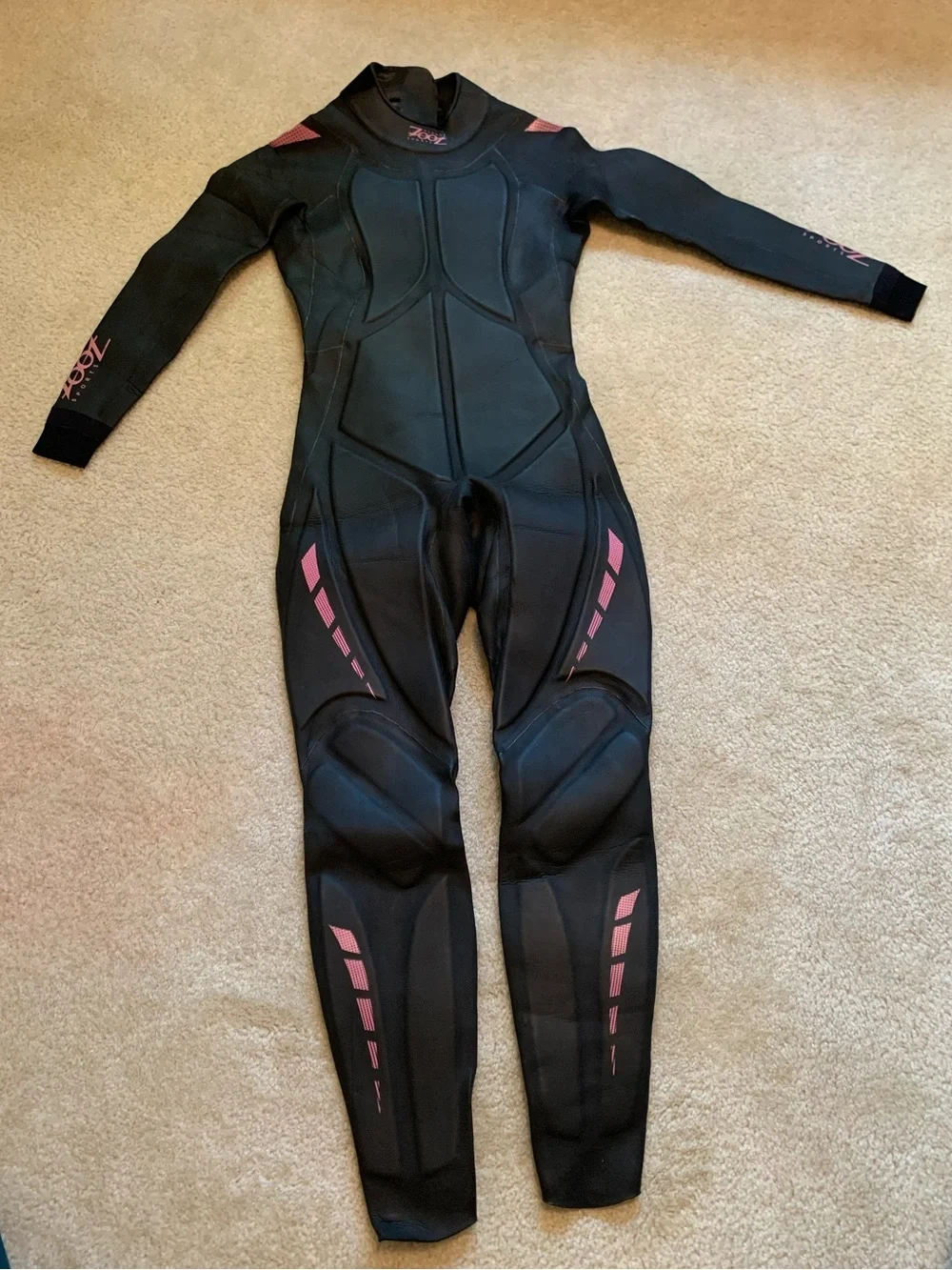 Zoot Black Zenith Wetsuit with Pink Accents - Picture 2 of 6